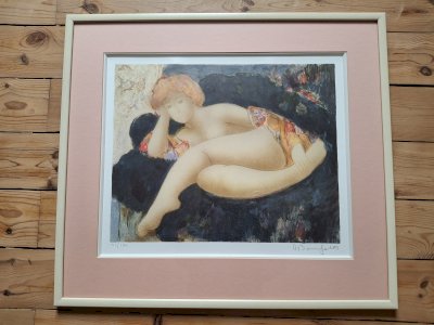 Lithographie de Alain Bonnefoit encadrée signée et justifiée