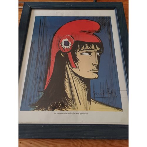 Lithographie de Bernard Buffet  Marianne 