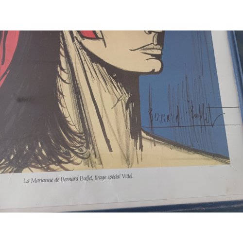 Lithographie de Bernard Buffet  Marianne 