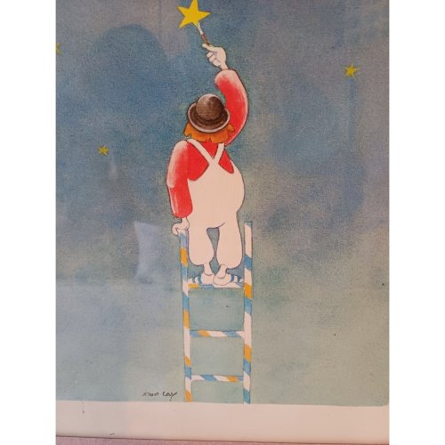 Lithographie de Dan Lay  Le Clown 