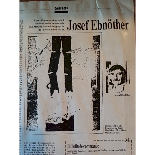 lithographie de Josef Ebnother  Le Chemin 