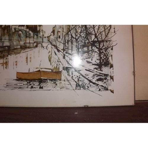 Lithographie des Années 70 «Paris» par D Risze 79