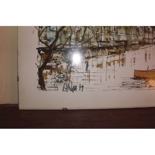 Lithographie des Années 70 «Paris» par D Risze 79