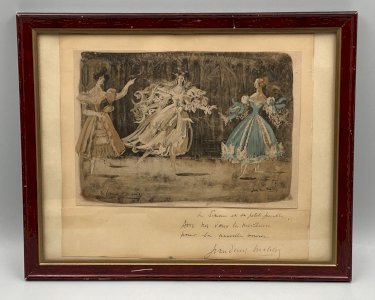 Lithographie en couleur par Jean-Denis Malclès La Fiancée et ses Amies H3985