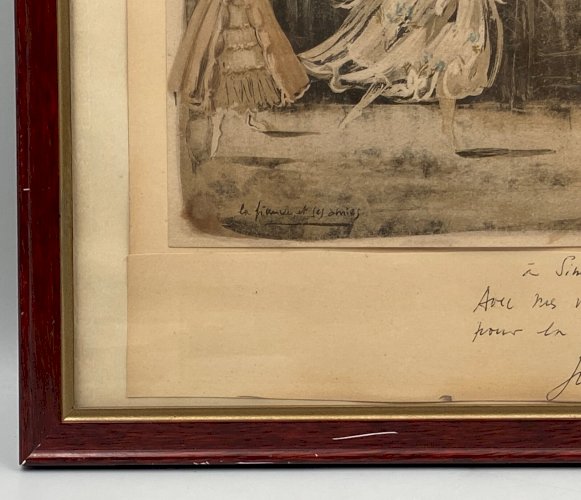 Lithographie en couleur par Jean-Denis Malclès La Fiancée et ses Amies H3985