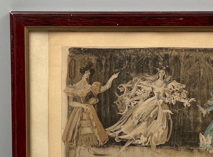 Lithographie en couleur par Jean-Denis Malclès La Fiancée et ses Amies H3985