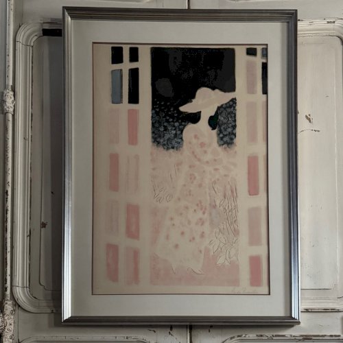 Lithographie épreuve d'artiste par André Brasilier Jardins Secrets XXe A5700
