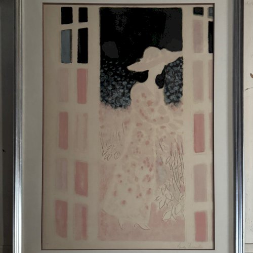 Lithographie épreuve d'artiste par André Brasilier Jardins Secrets XXe A5700