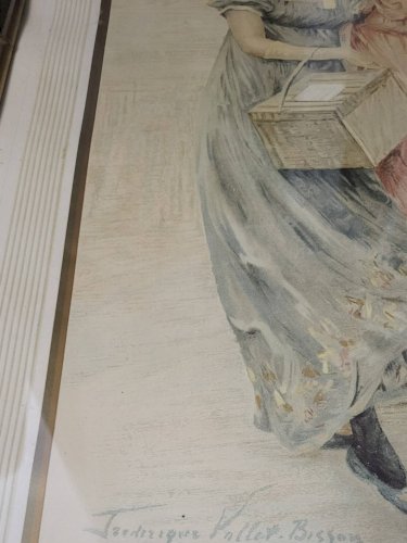 Lithographie, Frédérique Vallet-Bisson, Élégantes, 1900s,