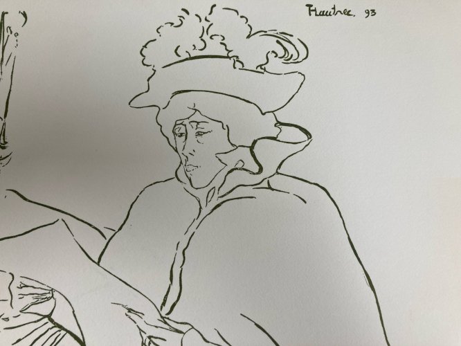 lithographie Gravure Signée Henri De Toulouse Lautrec Jane Avril, 1969 Art