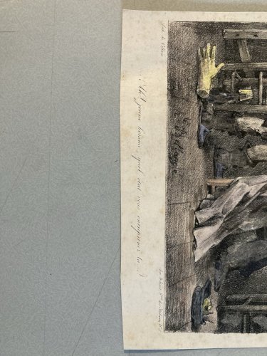 LITHOGRAPHIE HIPPOLYTE BELLANGE XIX Atelier Artiste Art Ancien Gravure Estampe