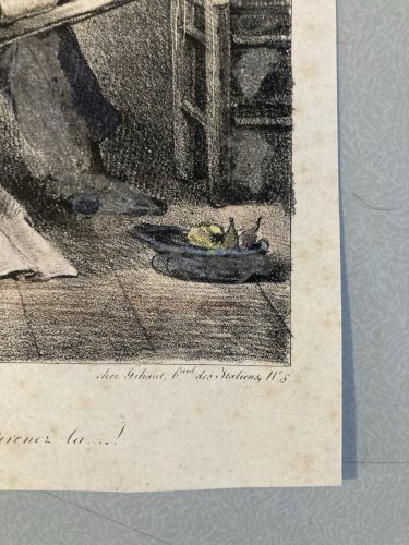 LITHOGRAPHIE HIPPOLYTE BELLANGE XIX Atelier Artiste Art Ancien Gravure Estampe