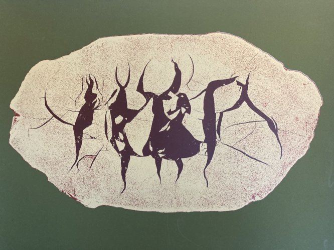 Lithographie Jean Dieuzaide 1970 Abstrait abstraction Gravure Litho Art