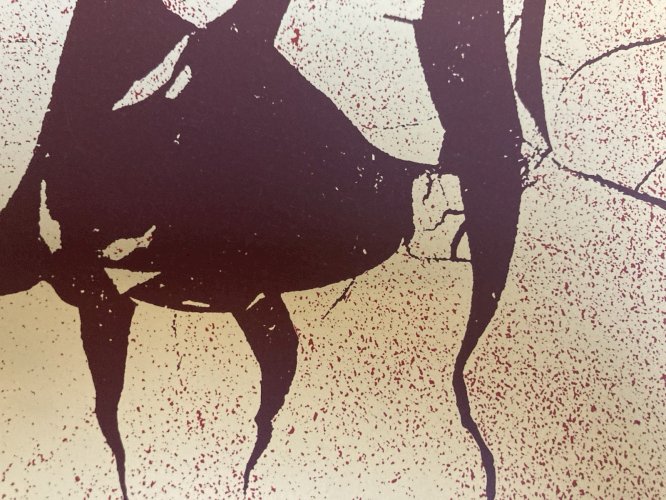 Lithographie Jean Dieuzaide 1970 Abstrait abstraction Gravure Litho Art