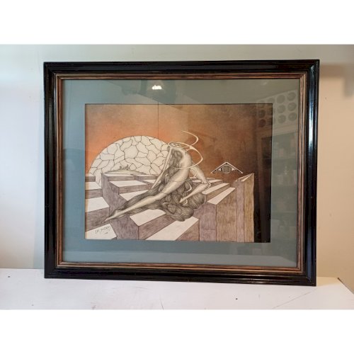 Lithographie J.M Sostras 1984