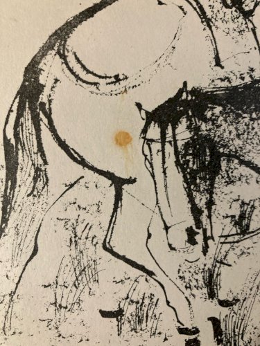 Lithographie Juan Carlos CASTAGNINO Gravures Chevaux Cavalier Tauromachie 1960
