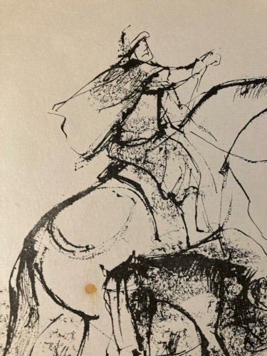 Lithographie Juan Carlos CASTAGNINO Gravures Chevaux Cavalier Tauromachie 1960