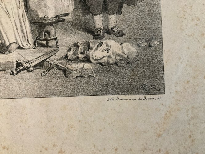 Lithographie La Caricature: Jugement des Juges Grandville Auguste Desperet