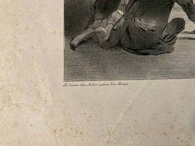 Lithographie La Caricature: Jugement des Juges Grandville Auguste Desperet