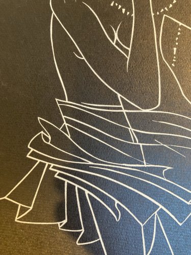 Lithographie litho Originale Art Jacques Fauché 1960 Gravure Estampe Femme Nue