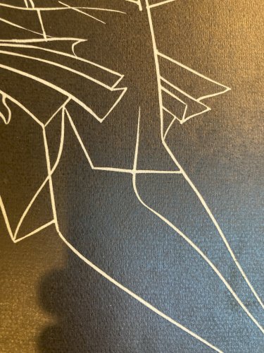 Lithographie litho Originale Art Jacques Fauché 1960 Gravure Estampe Femme Nue