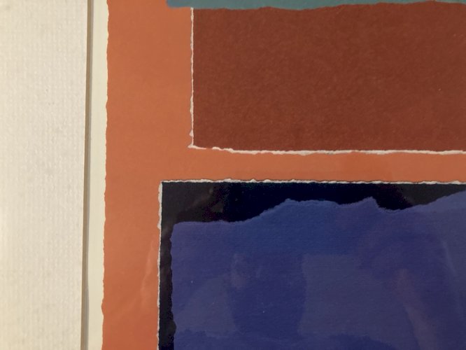 Lithographie litho Originale Roy Speltz Abstrait Ancien Ecole Americane Etching