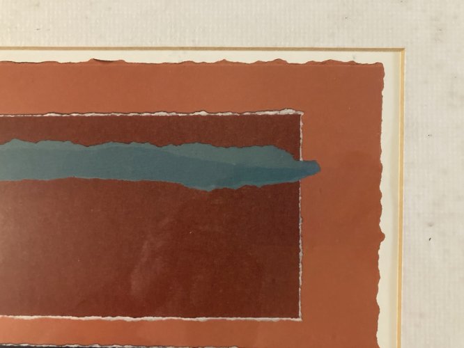 Lithographie litho Originale Roy Speltz Abstrait Ancien Ecole Americane Etching