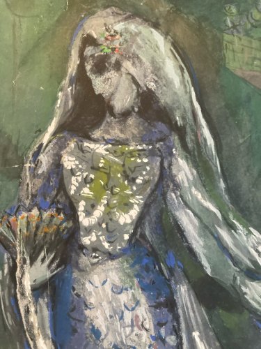 Lithographie Marc Chagall La Sirène 1950 Art Jacomet Etching École Russe Ancien