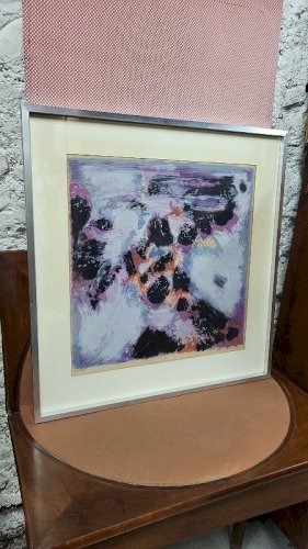 LITHOGRAPHIE MAURICE ELIE SARTHOU SIGNEE ET ENCADREE LA MER EGEE REF JE