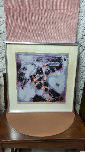 LITHOGRAPHIE MAURICE ELIE SARTHOU SIGNEE ET ENCADREE LA MER EGEE REF JE