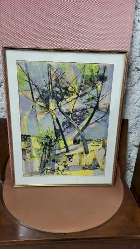 LITHOGRAPHIE MAURICE ELIE SARTHOU SIGNEE ET ENCADREE N° 3 REF JE