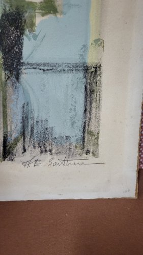 LITHOGRAPHIE MAURICE ELIE SARTHOU SIGNEE N37/40