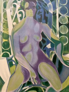 Lithographie Originale Art Etching 1960 Gravure Estampe Femme Camille Hilaire