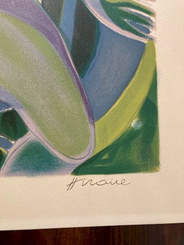 Lithographie Originale Art Etching 1960 Gravure Estampe Femme Camille Hilaire