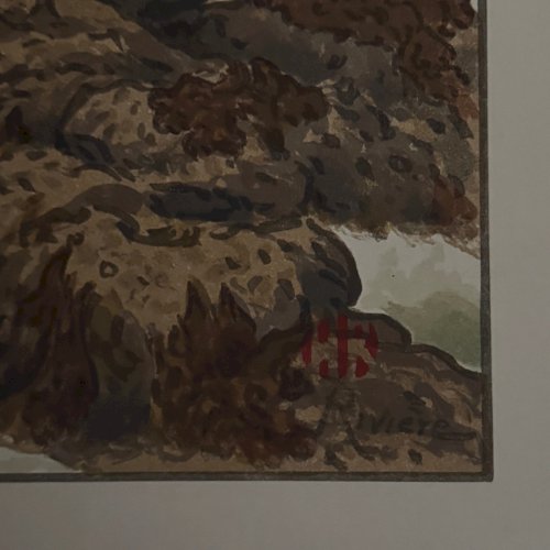 Lithographie par Henri Rivière Au Vent de Noroît - Les Mousses A5809