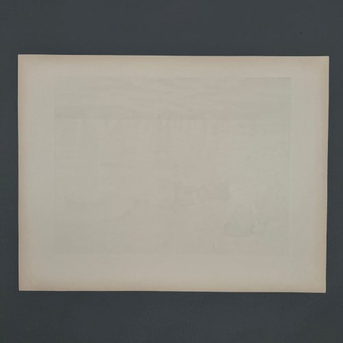 Lithographie par Henri Rivière Au Vent de Noroît - Les Vieux A5476
