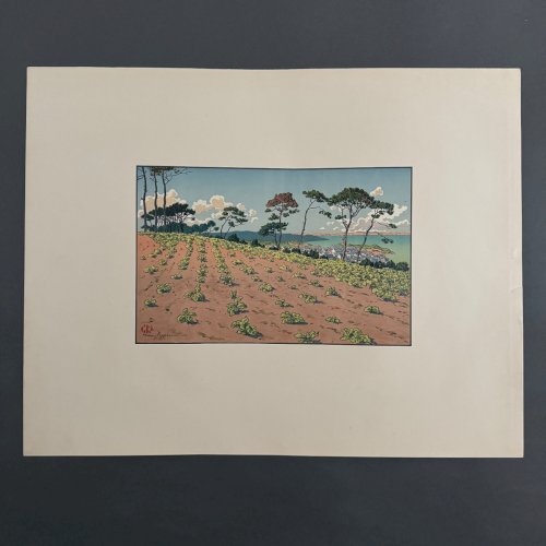 Lithographie par Henri Rivière Douarnenez vu du Ris  A5302