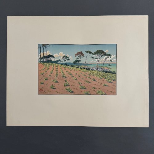 Lithographie par Henri Rivière Douarnenez vu du Ris  A5302