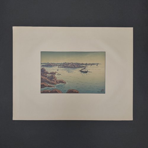 Lithographie par Henri Rivière Entrée du Port de Ploumanac'h A5810