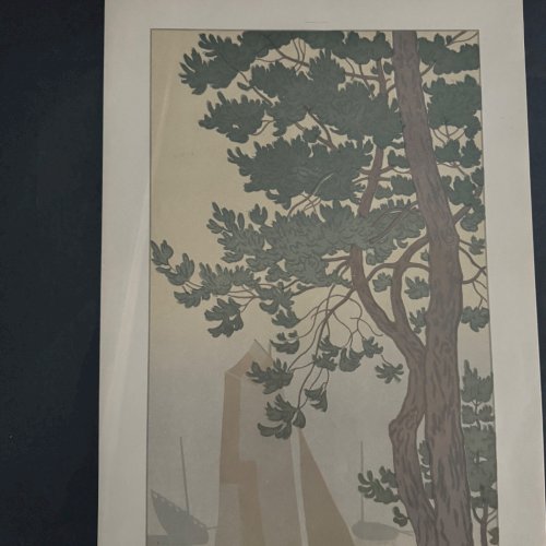 Lithographie par Henri Rivière La Féérie des Heures - La Brume A5350