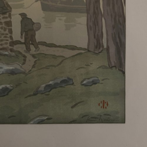 Lithographie par Henri Rivière La Féérie des Heures - La Brume A5816