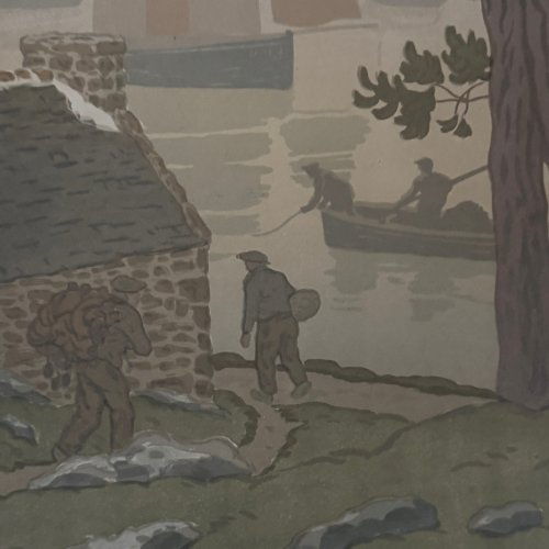 Lithographie par Henri Rivière La Féérie des Heures - La Brume A5816