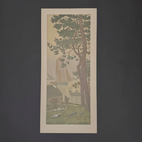 Lithographie par Henri Rivière La Féérie des Heures - La Brume A5816