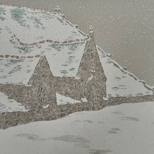 Lithographie par Henri Rivière La Féérie des Heures - La Neige A5473