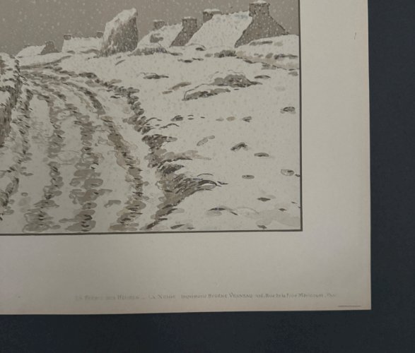 Lithographie par Henri Rivière La Féérie des Heures - La Neige A5473