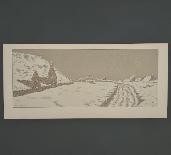 Lithographie par Henri Rivière La Féérie des Heures - La Neige A5473