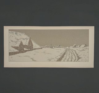 Lithographie par Henri Rivière La Féérie des Heures - La Neige A5474