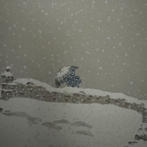 Lithographie par Henri Rivière La Féérie des Heures - La Neige A5474
