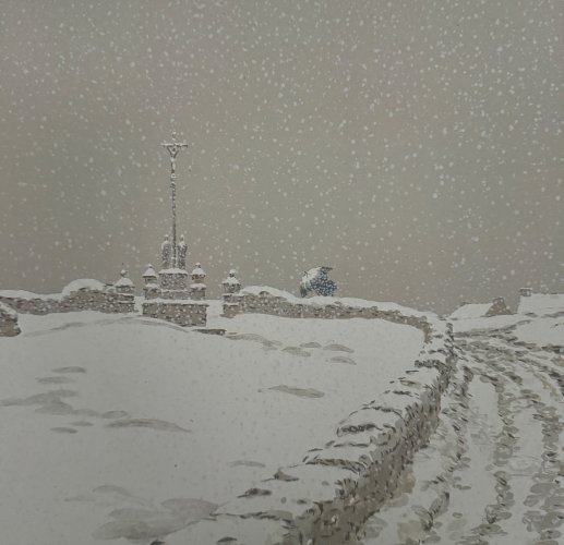 Lithographie par Henri Rivière La Féérie des Heures - La Neige A5474