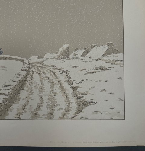 Lithographie par Henri Rivière La Féérie des Heures - La Neige A5474
